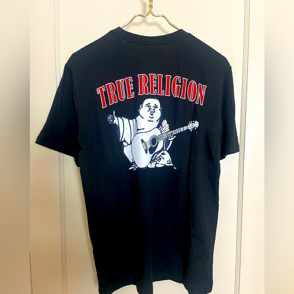 True Religion Buddha Plays Guitar T-Shirt - NWOT